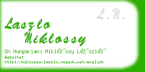 laszlo miklossy business card